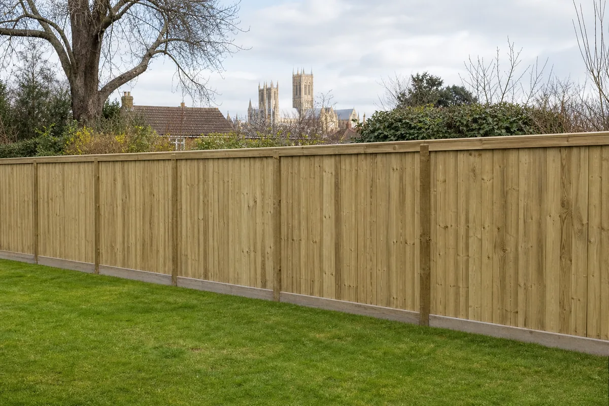 Closeboard garden fence installed on a rear boundary in Lincoln